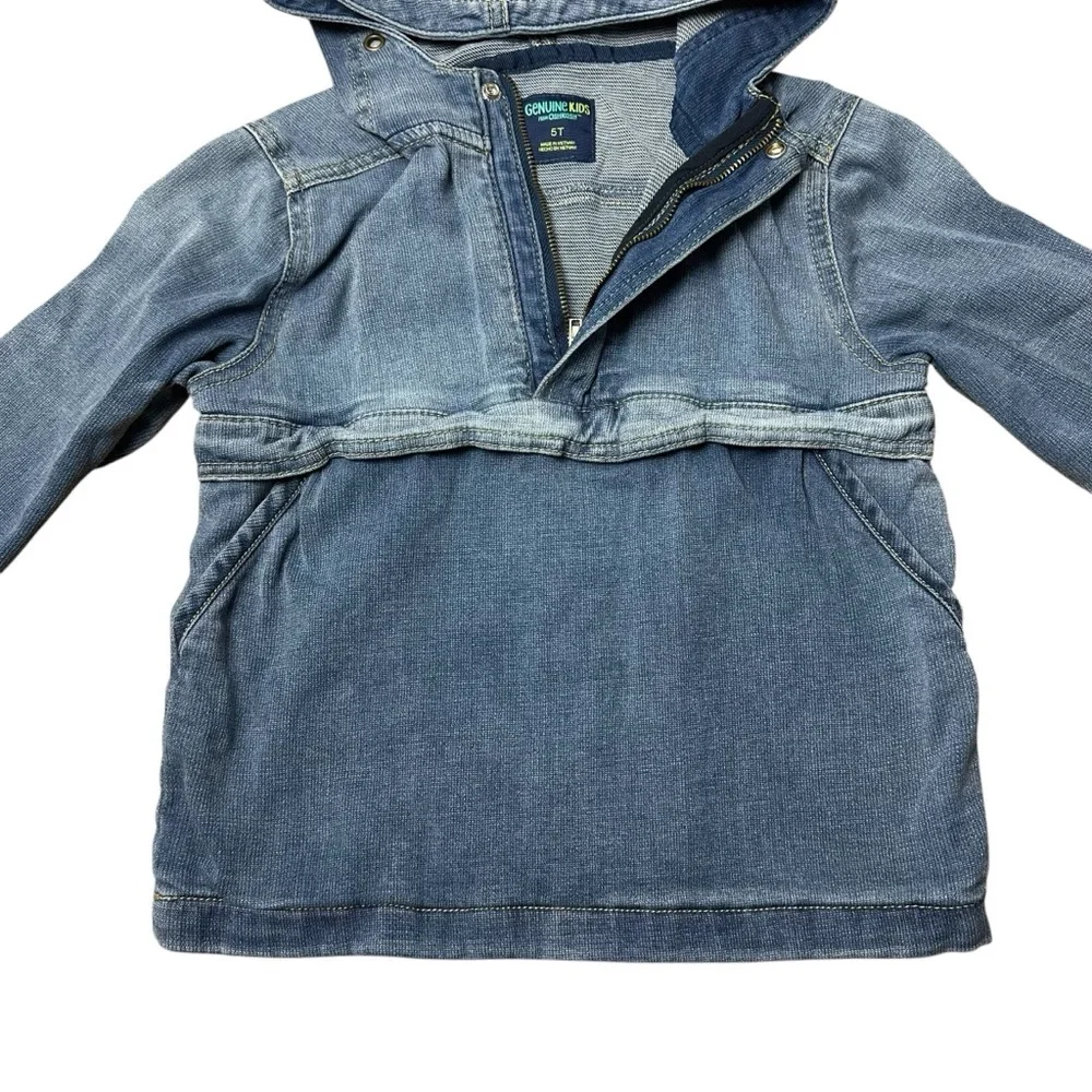 Genuine Kids by Osh Kosh Kids Denim Hooded 3/4-Zip Shirt